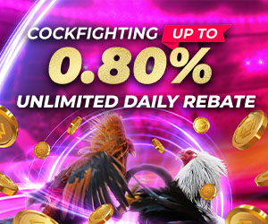 Cockfighting 0.80% Unlimited Daily Rebate