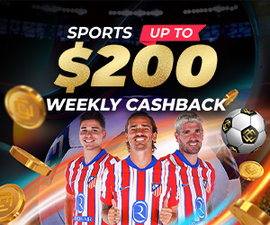 Sports up to $200 Weekly Cashback